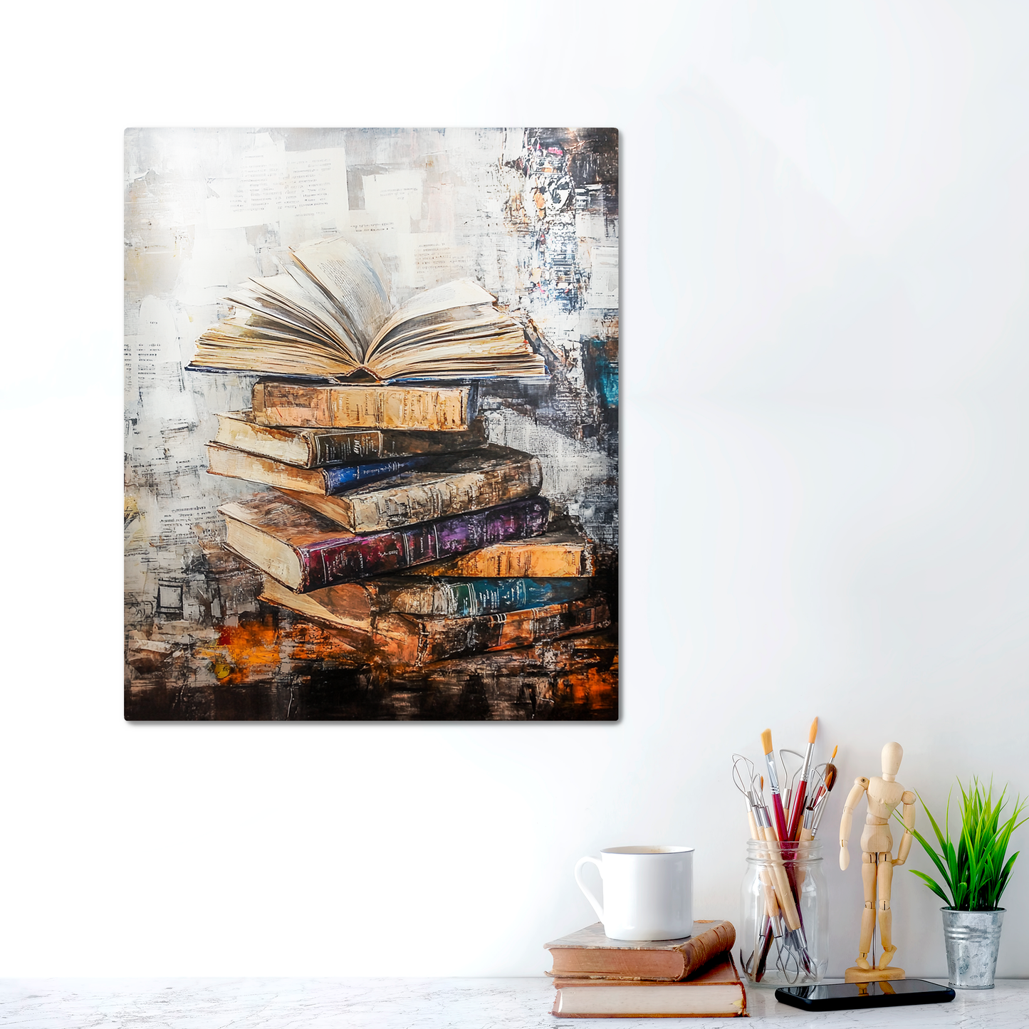 Metal Print - Books2