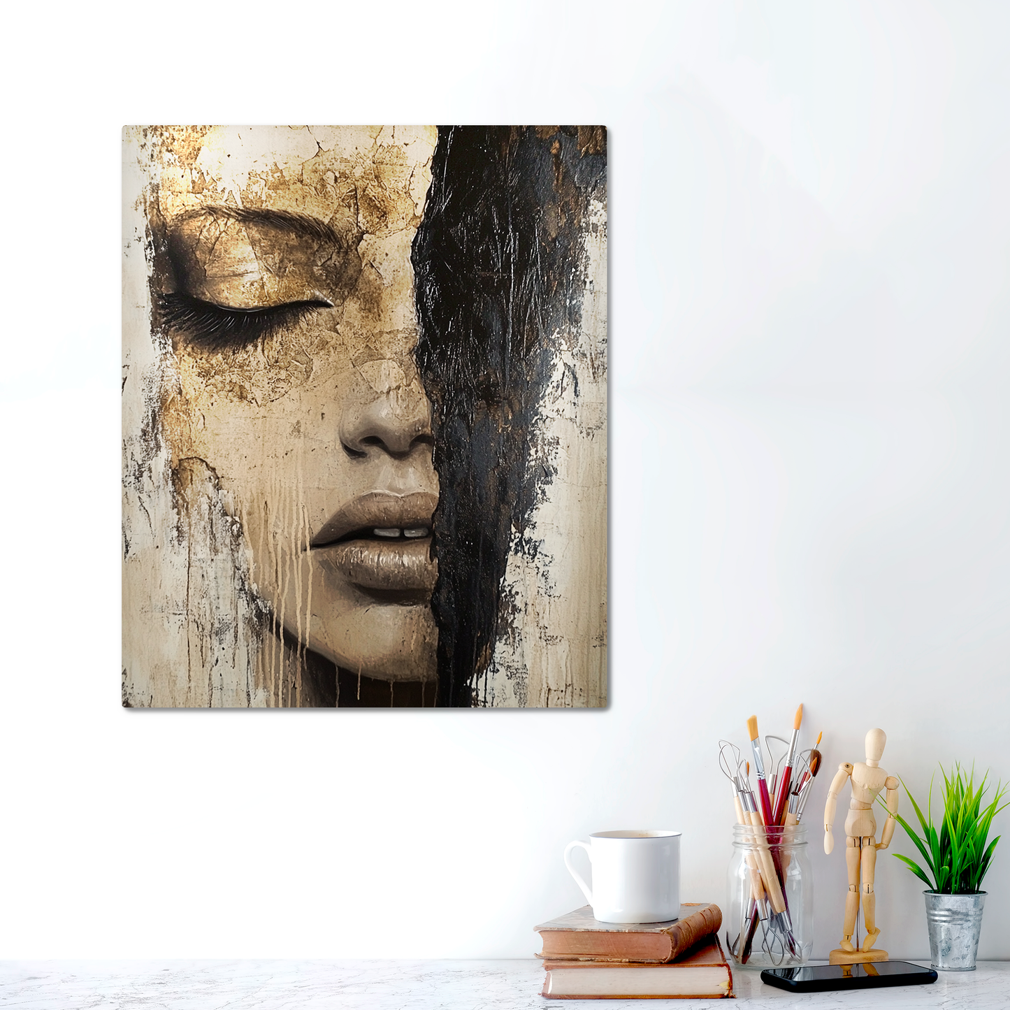 Metal Print - Face