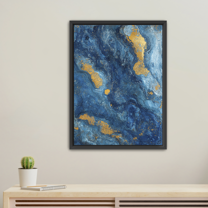 Blue Gold #2 (1.25" Framed Canvas)